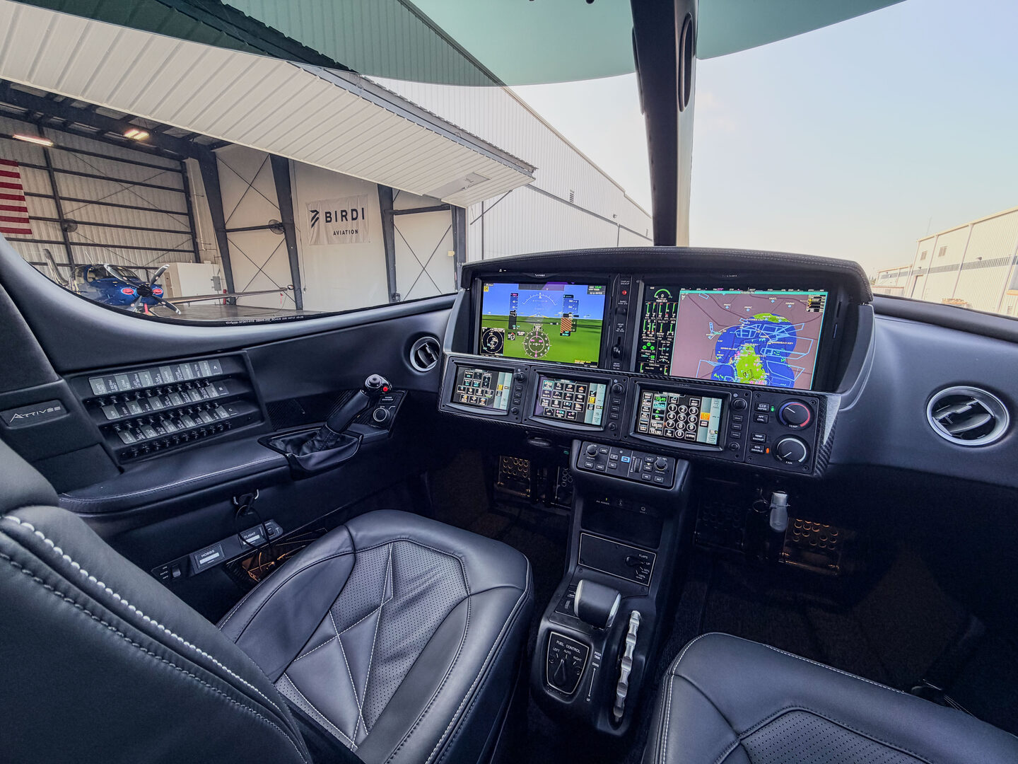 Private cabin interior aboard a Birdi Air aircraft