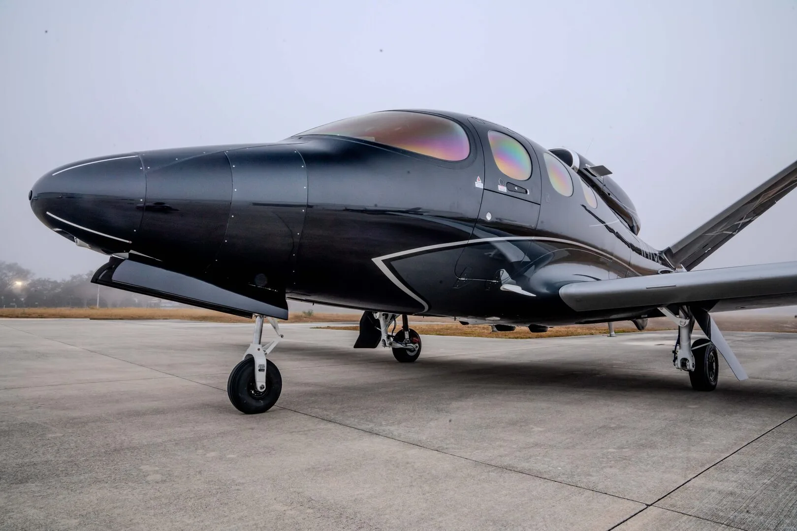 Birdi Air Vision Jet parked on the ramp