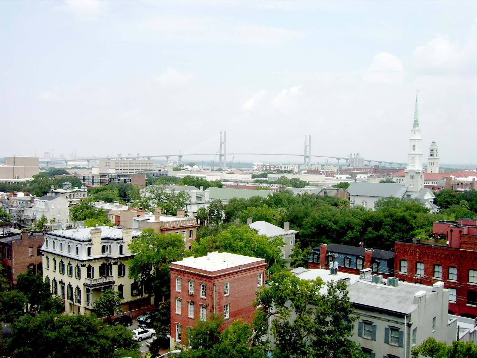 Historic Savannah skyline and church steeples